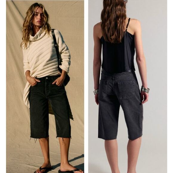 Free People Pants - WE THE FREE FREE PEOPLE JAM SESSION RELAXED CAPRI NWT SIZE 27 ROCKSTEADY BLACK